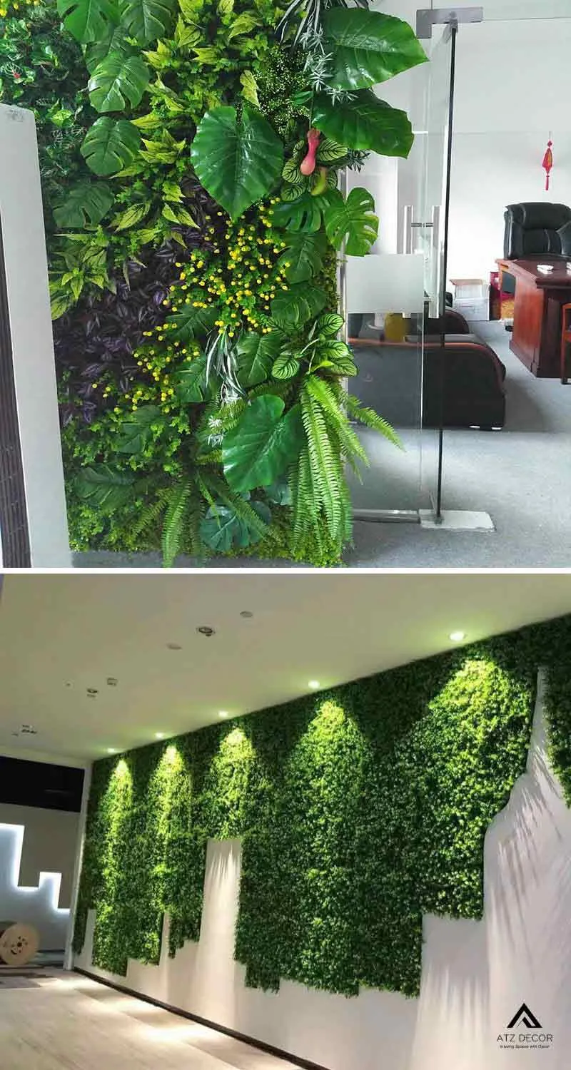 mảng tường cây xanh giả