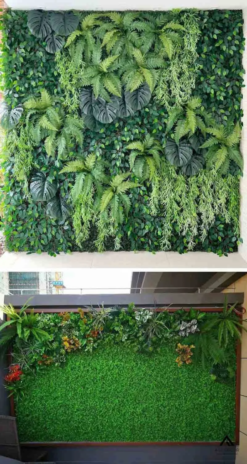 mảng tường cây xanh giả