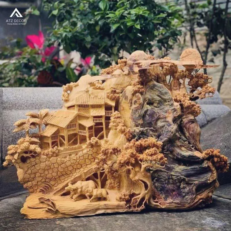 tiểu cảnh gỗ