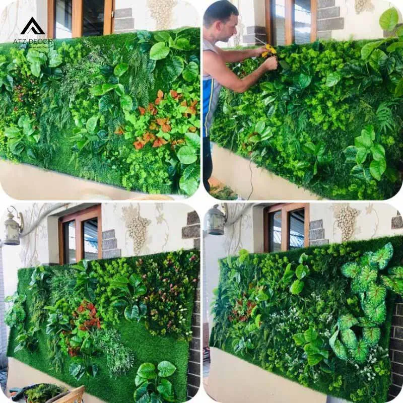 mảng tường cây xanh giả