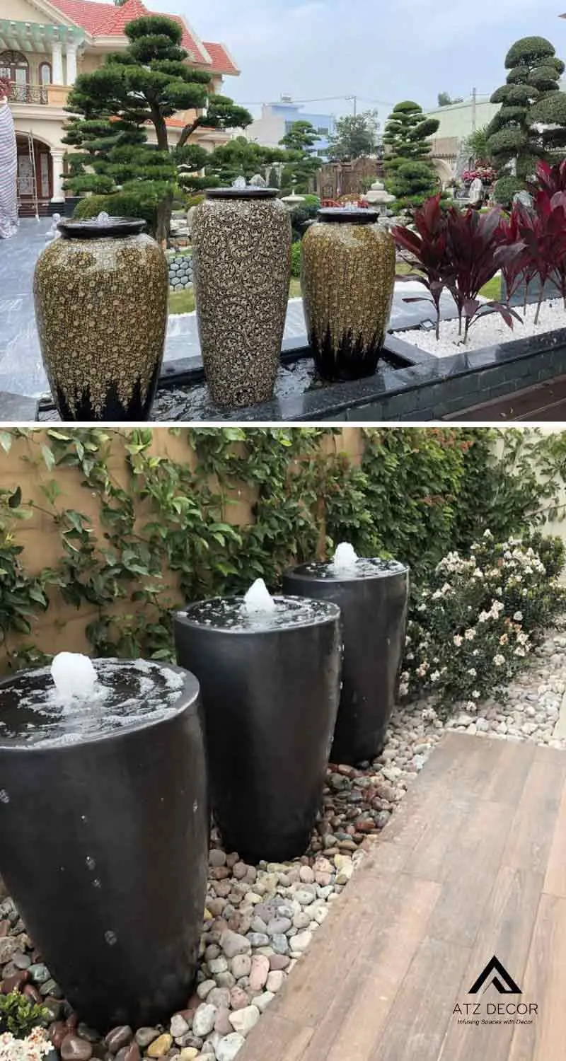 tiểu cảnh chum vại