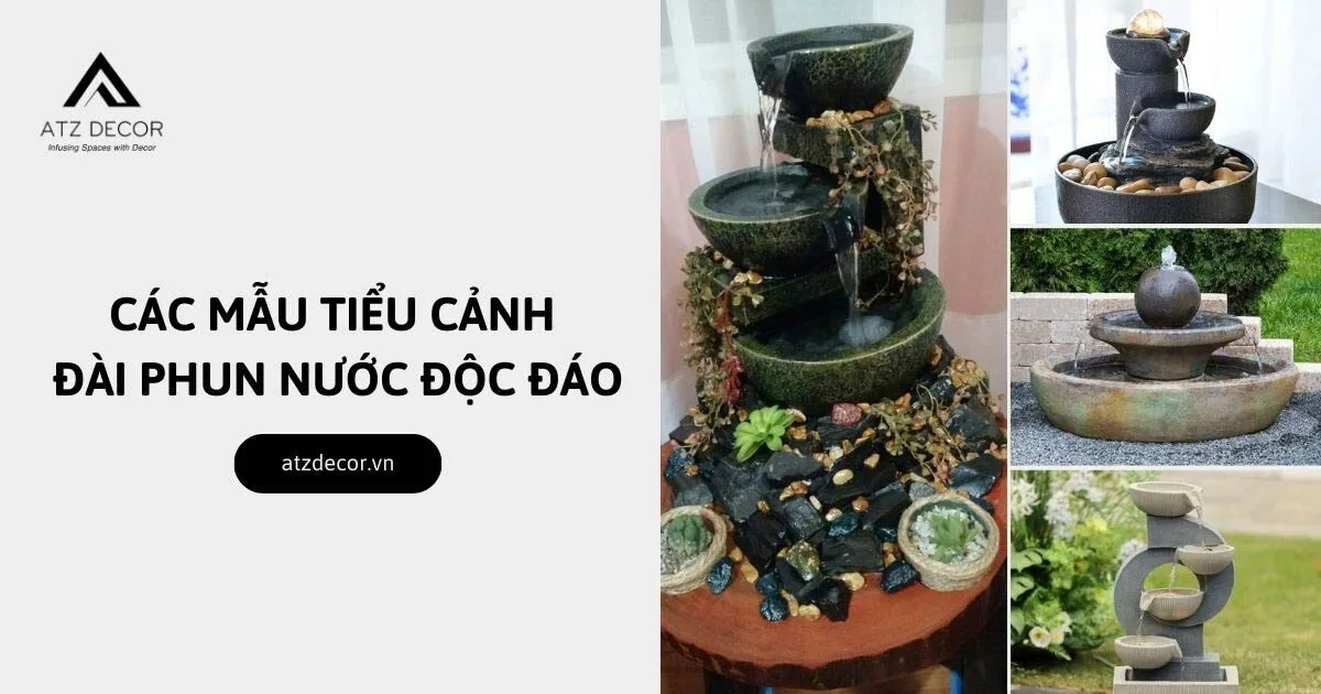 tiểu cảnh đài phun nước