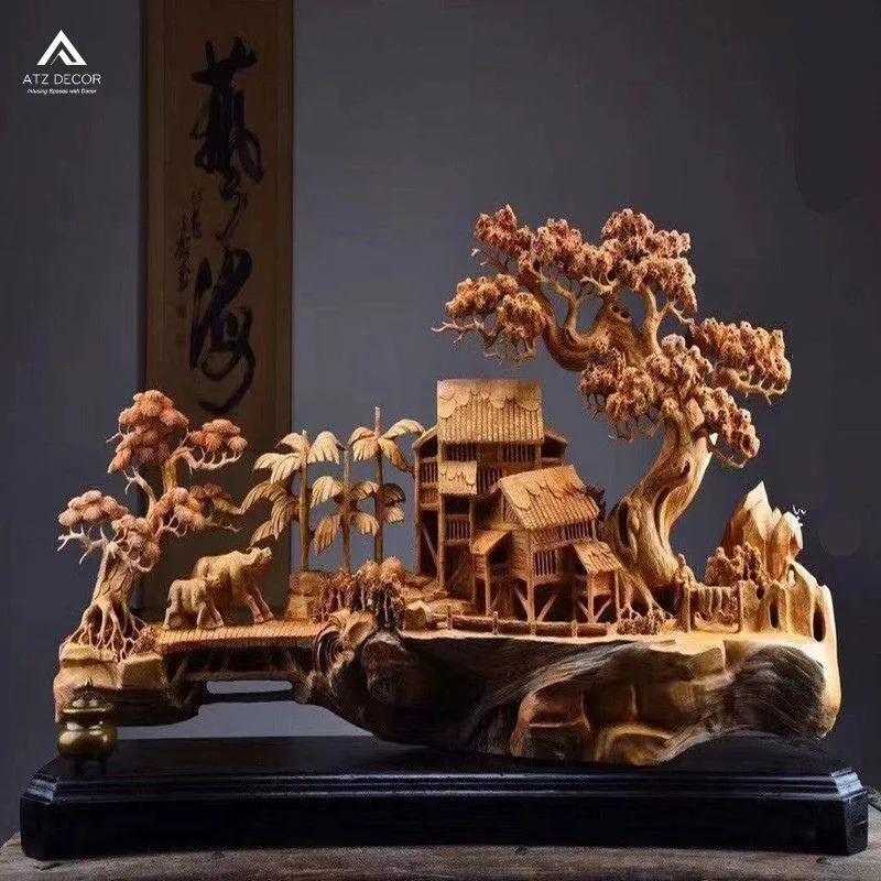 tiểu cảnh gỗ
