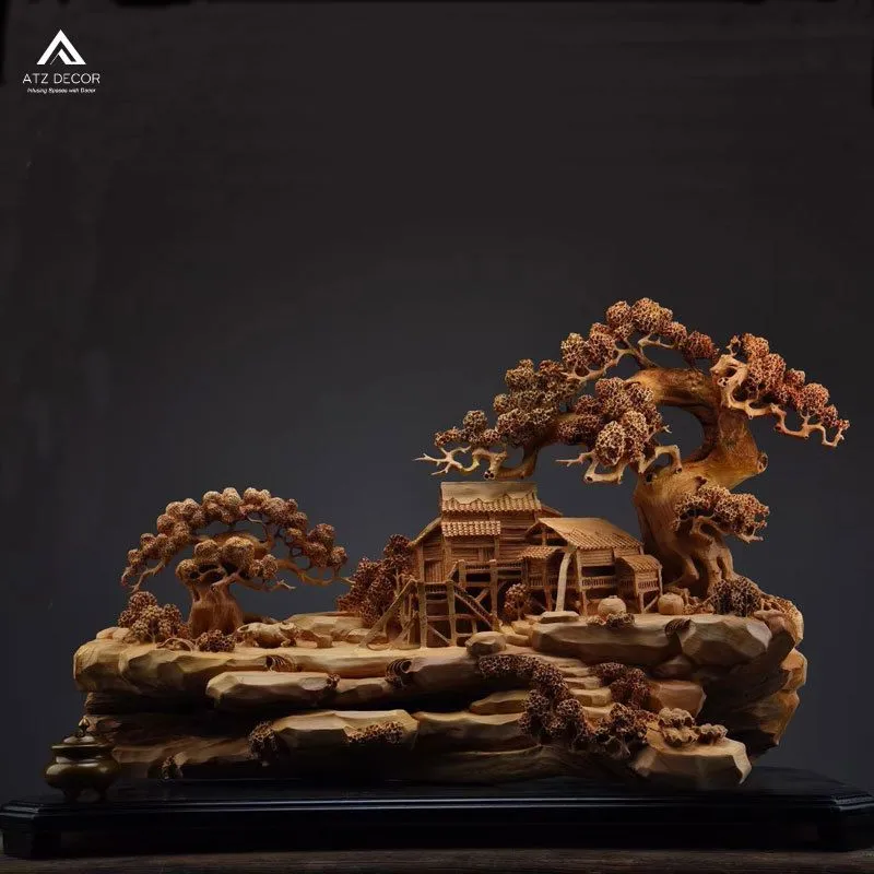 tiểu cảnh gỗ