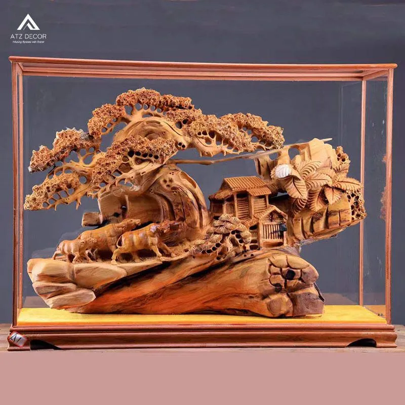 tiểu cảnh gỗ