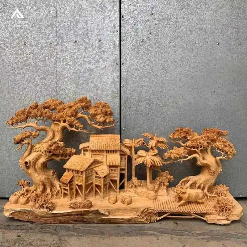 tiểu cảnh gỗ