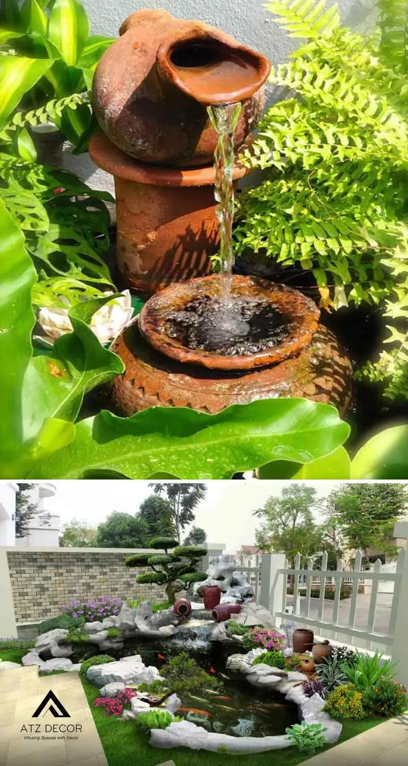 tiểu cảnh chum vại