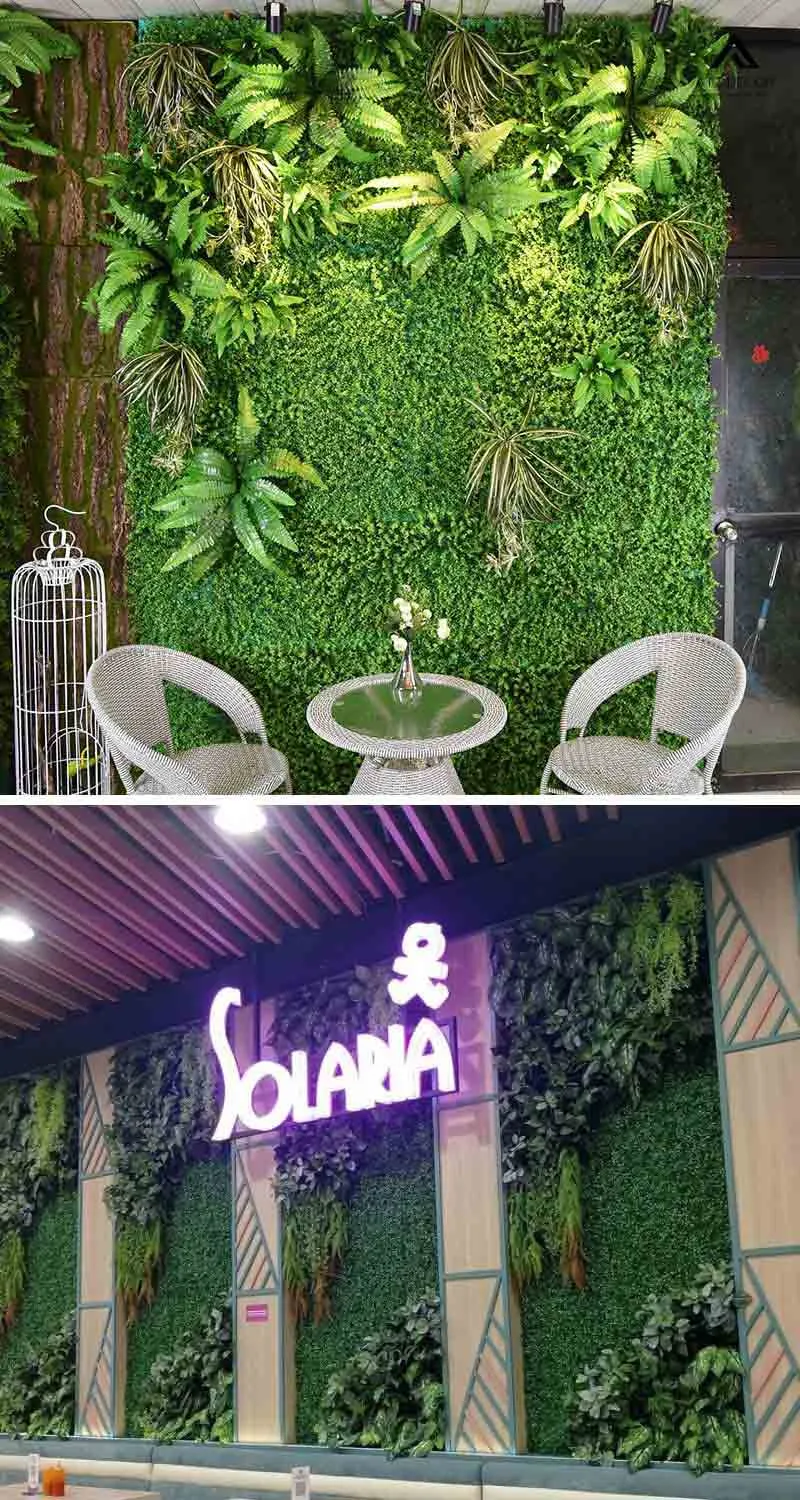 tường cây nhiệt đới giả