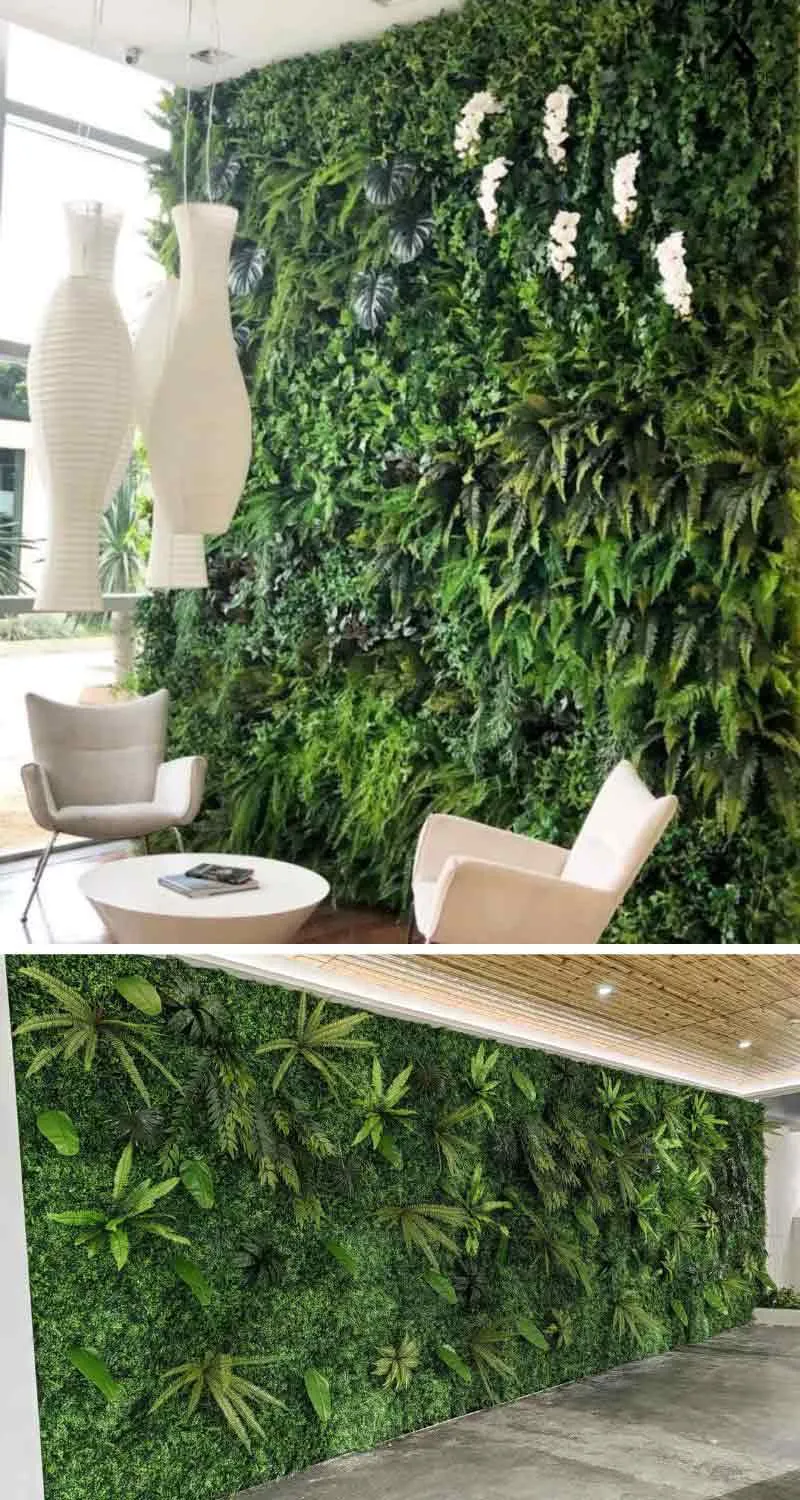 tường cây nhiệt đới giả