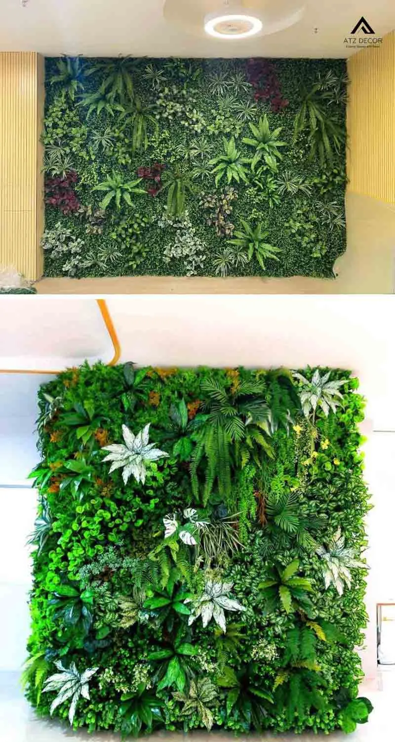 tường cây nhiệt đới giả