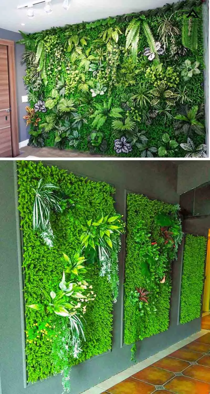 tường cây nhiệt đới giả