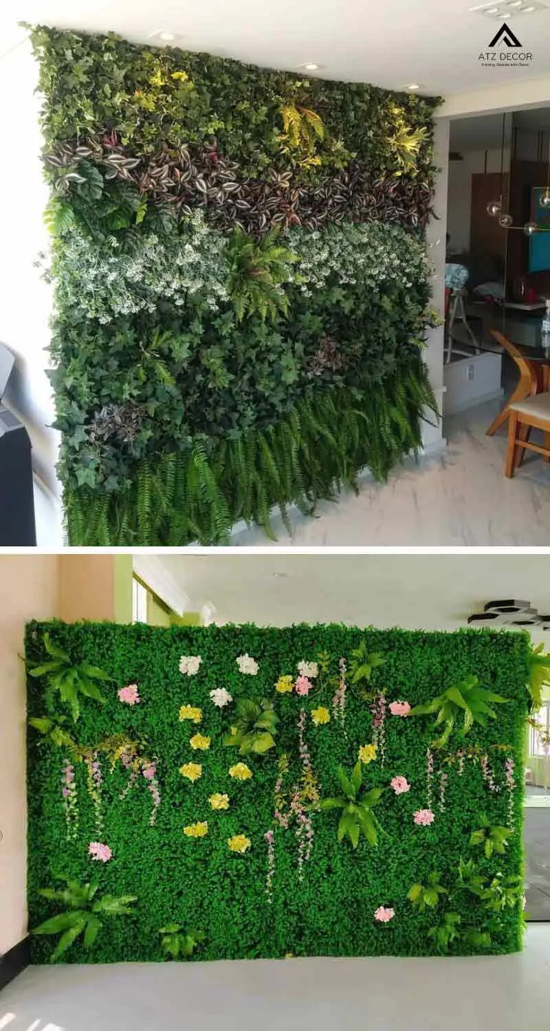 tường cây nhiệt đới giả