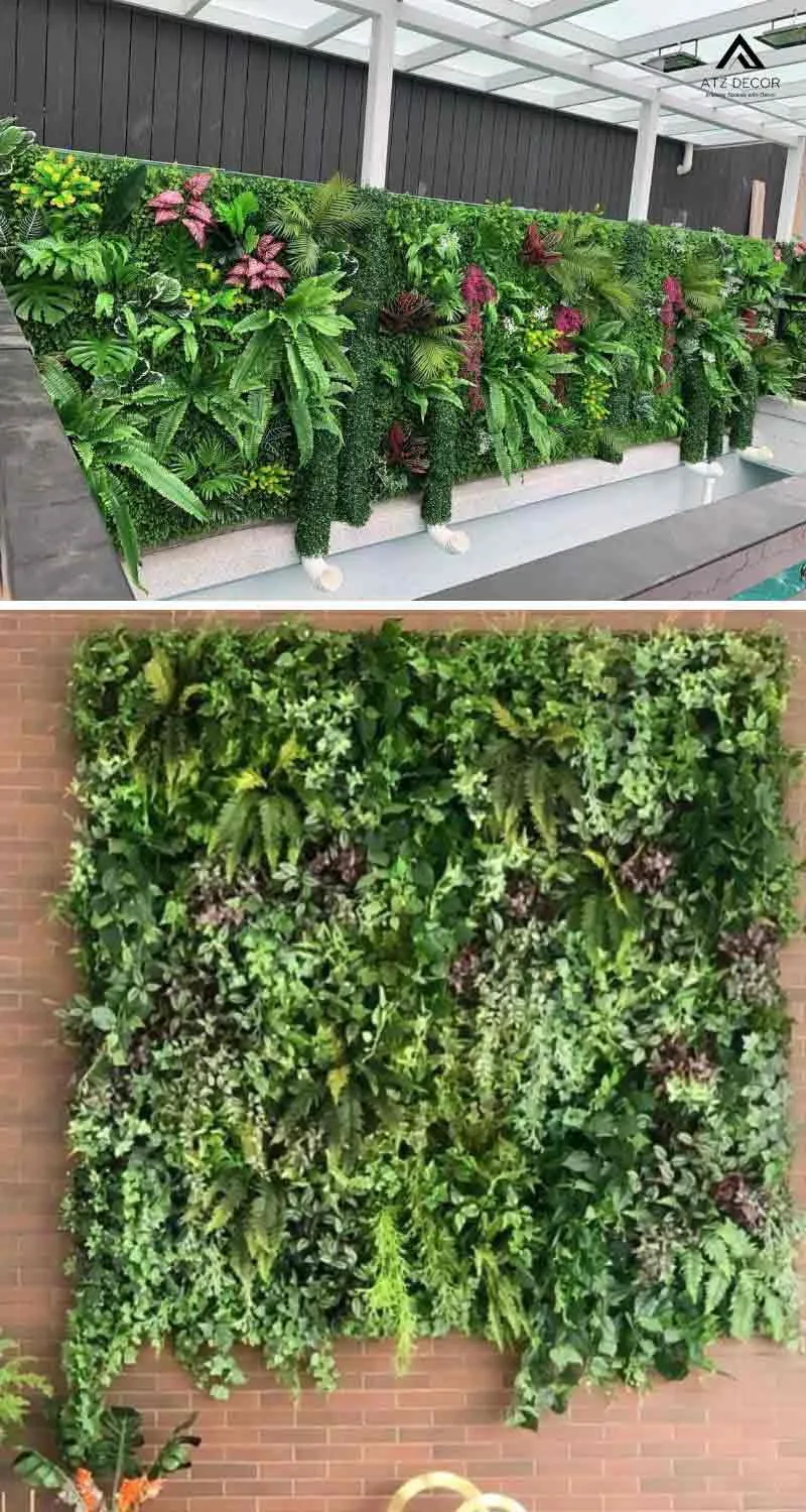 tường cây nhiệt đới giả