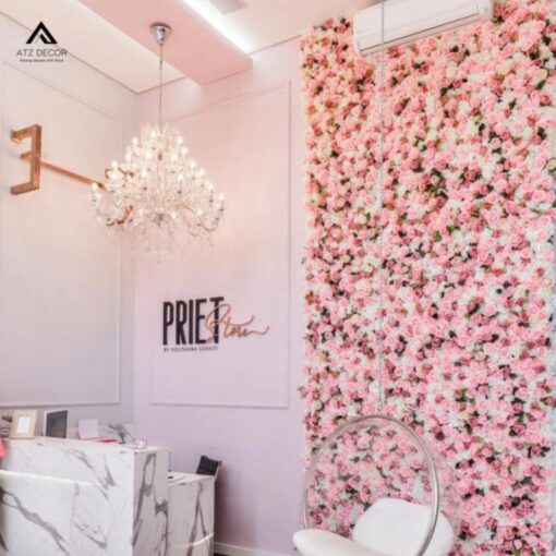 tường hoa giả decor shop quần áo