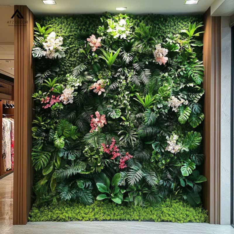 Setup backdrop tường hoa giả đẹp như thật, decor không gian thêm ấn tượng 18 steup backdrop tường hoa giả