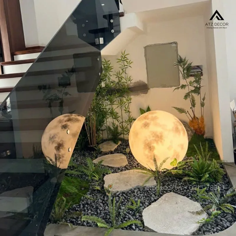 thi công tiểu cảnh cây giả gầm cầu thang