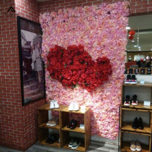 tường hoa giả decor shop quần áo