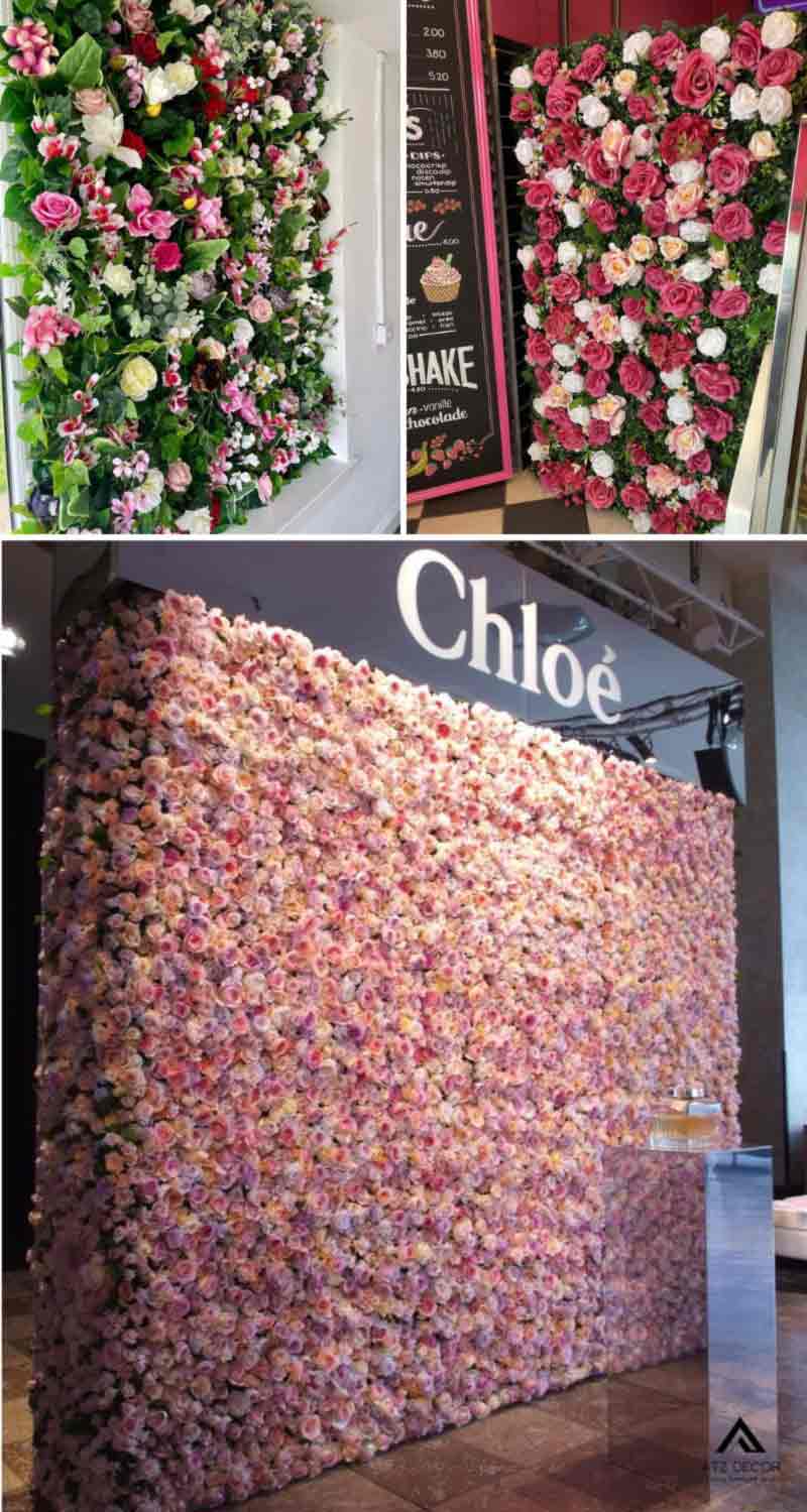 Tường hoa giả decor shop quần áo tinh tế, tạo không gian mới lạ và ấn tượng với khách hàng 18 tường hoa giả decor shop quần áo