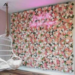 tường hoa giả decor shop quần áo
