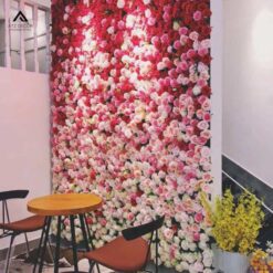 tường hoa giả decor shop quần áo