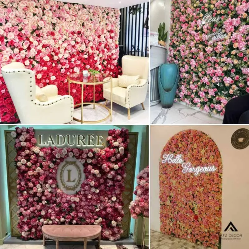Vách hoa giả decor spa đủ mẫu, đủ kích thước, thiết kế đẹp mắt, chất lượng bền dẹp 3 vách hoa giả decor spa