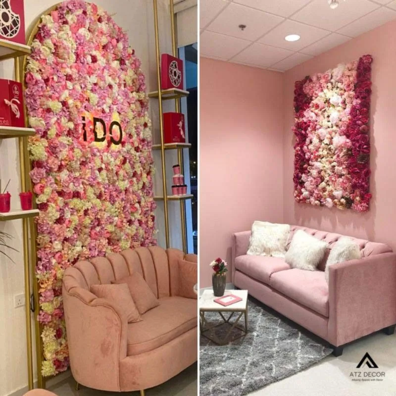 Vách hoa giả decor spa đủ mẫu, đủ kích thước, thiết kế đẹp mắt, chất lượng bền dẹp 5 vách hoa giả decor spa
