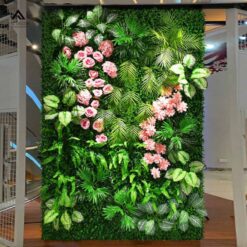 vách hoa giả trang trí tiền sảnh