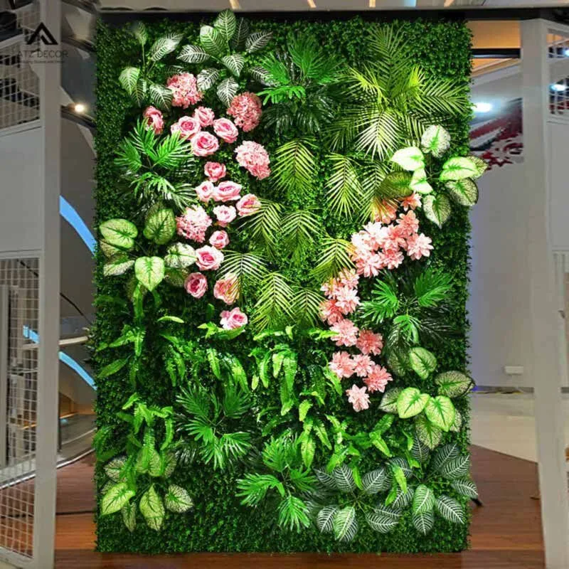 Vách hoa giả trang trí tiền sảnh đẹp mắt, được nhiều khách hàng ưa chuộng 3 vách hoa giả trang trí tiền sảnh
