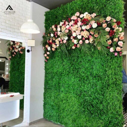 vách hoa giả trang trí tiền sảnh
