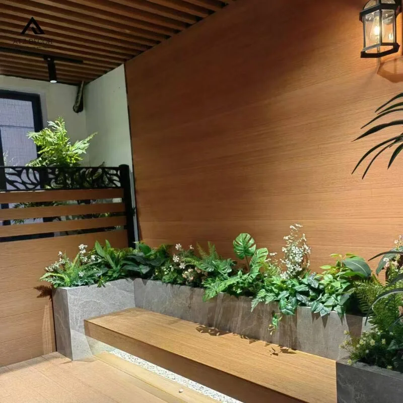 Bồn cây giả quán cafe trang trí đẹp mắt, tạo không gian ấn tượng, bắt mắt 1 bồn cây giả quán cafe