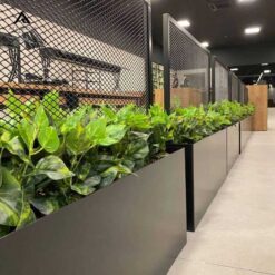 bục cây giả decor nhà hàng