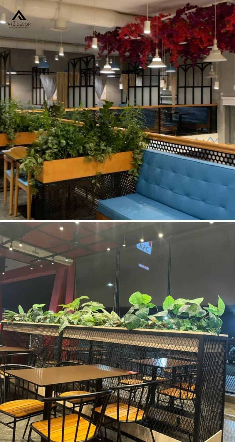 Bục cây giả decor nhà hàng mẫu đẹp, giá tốt, chất lượng cao 15 bục cây giả decor nhà hàng