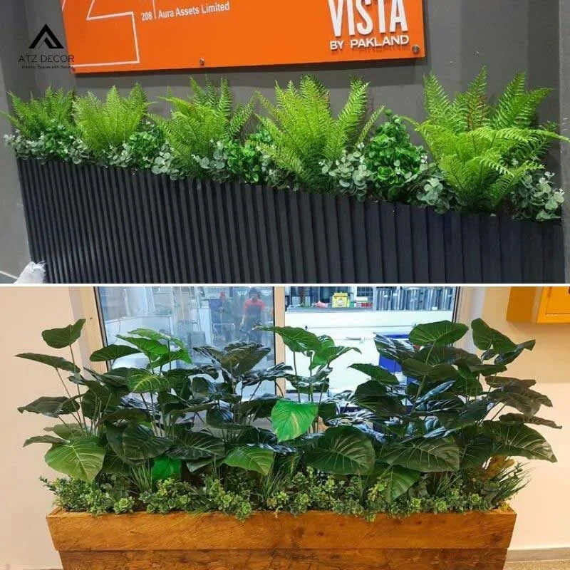 Bục cây giả văn phòng nhiều mẫu đẹp, trang trí thêm xanh mà không cần chăm sóc 4 bục cây giả văn phòng