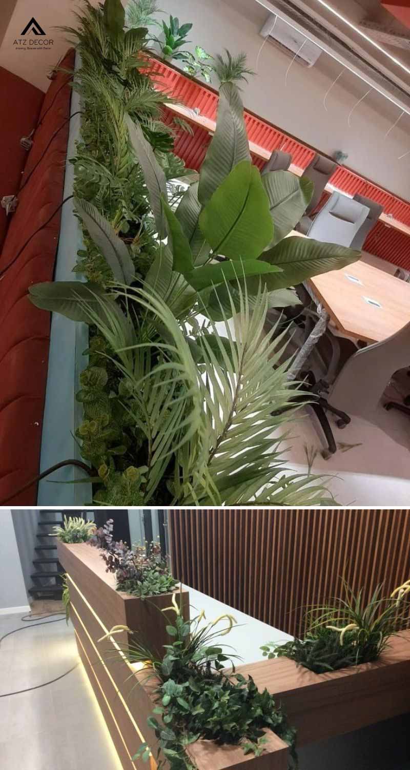 Bục cây giả decor nhà hàng mẫu đẹp, giá tốt, chất lượng cao 16 bục cây giả decor nhà hàng