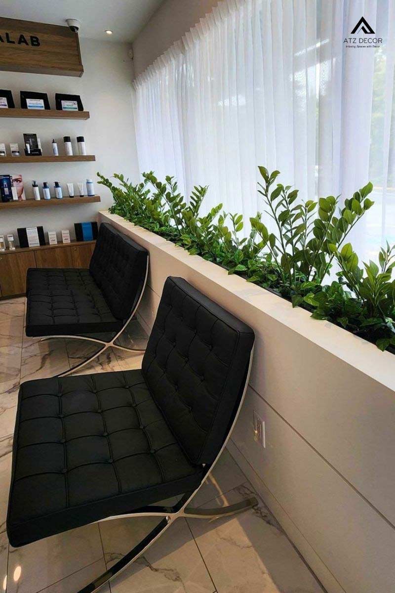 Bục cây giả văn phòng nhiều mẫu đẹp, trang trí thêm xanh mà không cần chăm sóc 18 bục cây giả văn phòng