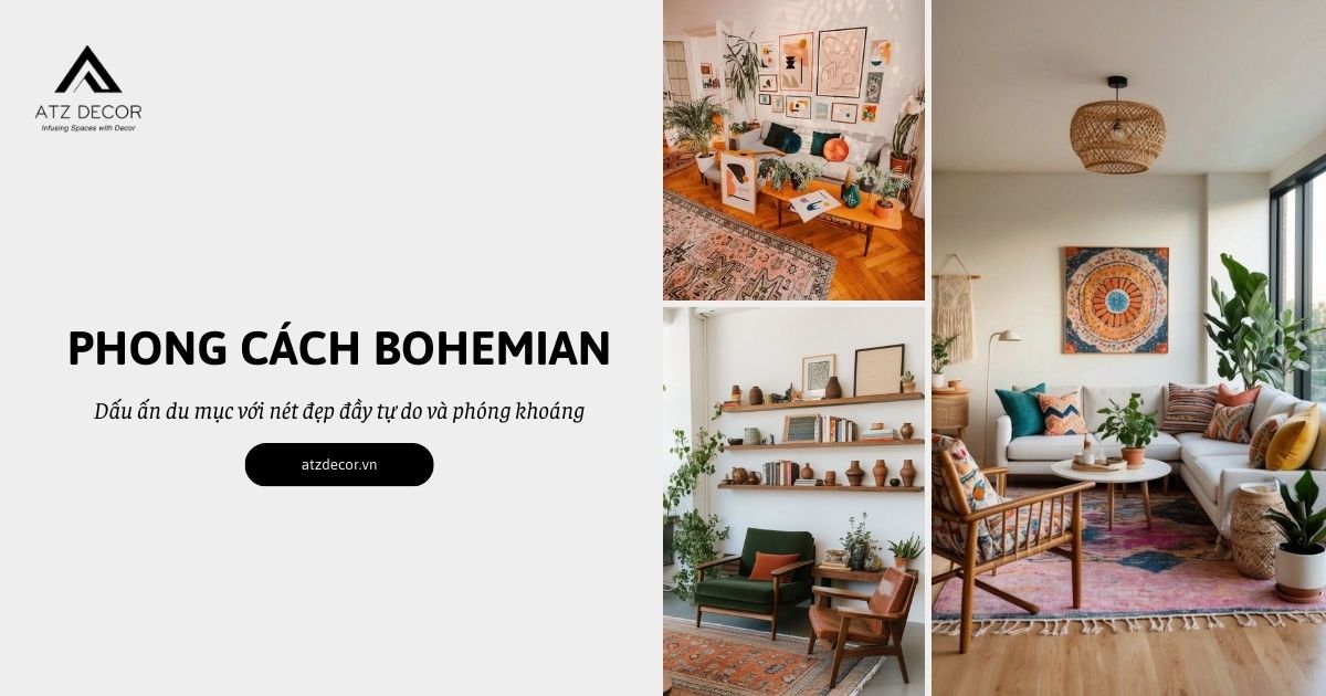 phong cách nội thất bohemian