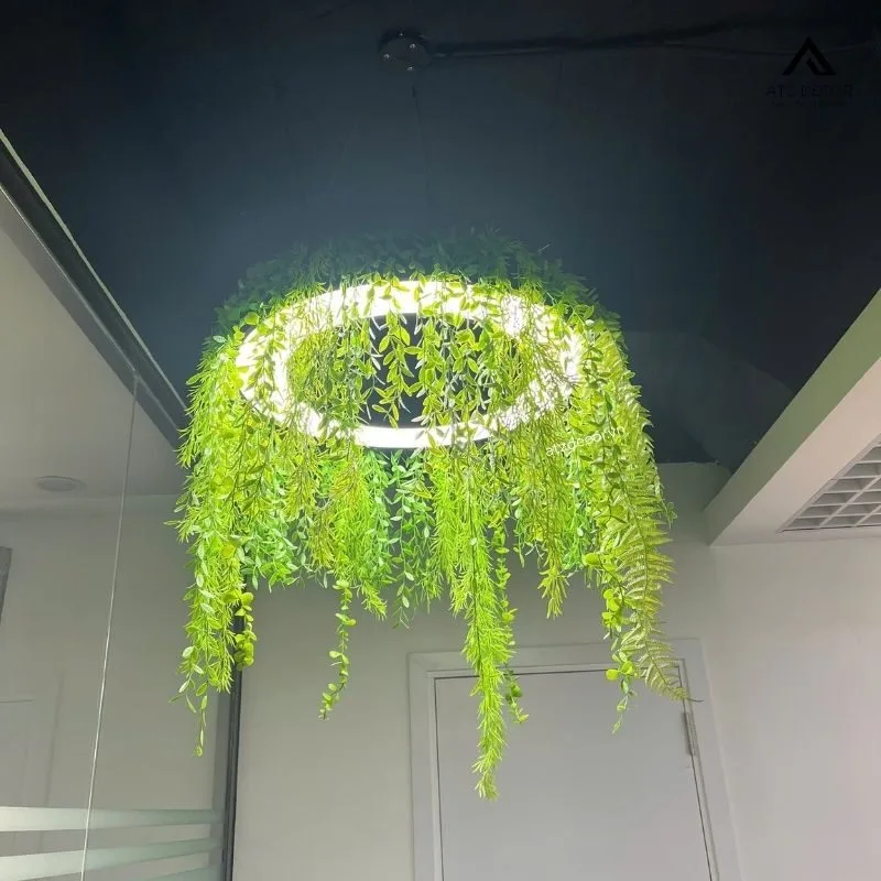 thi công tiểu cảnh cây giả văn phòng EVG