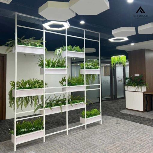 thi công tiểu cảnh cây giả văn phòng EVG