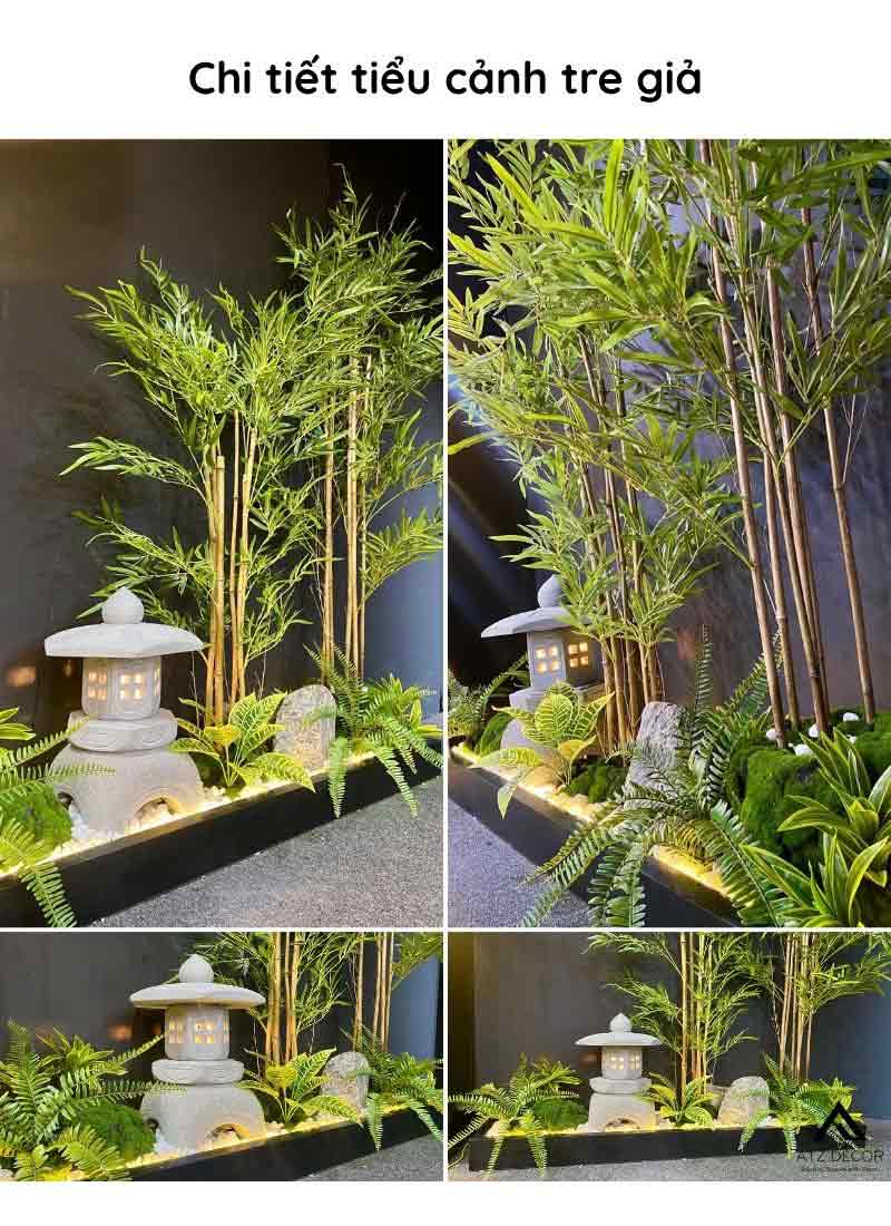 Thi công tiểu cảnh tre giả cho văn phòng tại Mỹ Đình 10 tiểu cảnh tre giả trang trí văn phòng