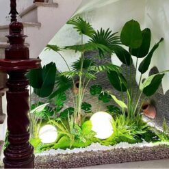 thi công tiểu cảnh cây giả decor gầm cầu thang