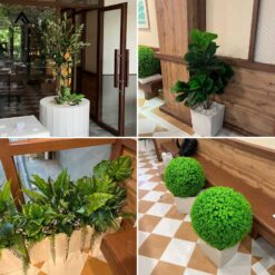thi công cây giả quán cafe KOI Thé