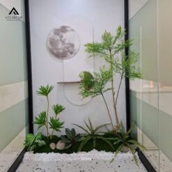 tiểu cảnh cây giả decor spa