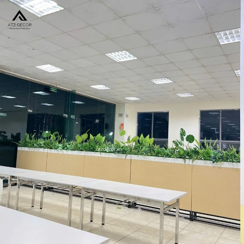 Thi công bục cây giả trọn gói cho bếp ăn công nghiệp tại Hà Nam 4 thi công bục cây giả tại hà nam