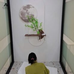 tiểu cảnh cây giả decor spa