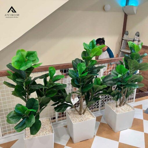 thi công cây giả quán cafe KOI Thé