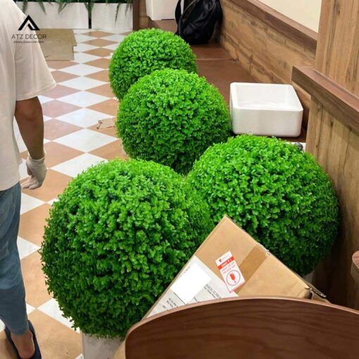 thi công cây giả quán cafe KOI Thé