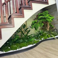 tiểu cảnh cây giả gầm cầu thang ở long biên