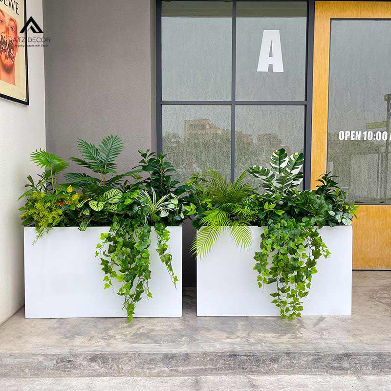 Bồn cây nhiệt đới giả đủ mẫu, đẹp mắt, chất lượng bền bỉ 3 bồn cây nhiệt đới giả