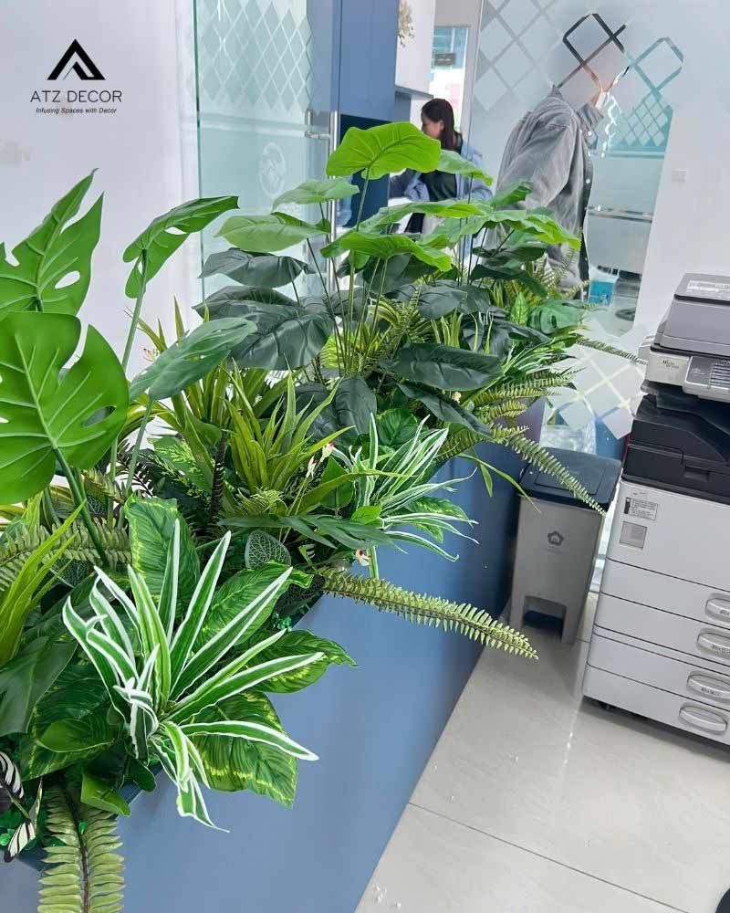 Thi công bồn cây giả decor văn phòng làm việc tại Long Biên - Hà Nội 3 thi công bồn cây giả tại long biên