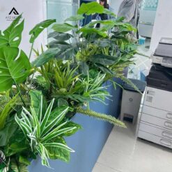 Thi công bồn cây giả decor văn phòng làm việc tại Long Biên - Hà Nội 7 thi công bồn cây giả tại long biên